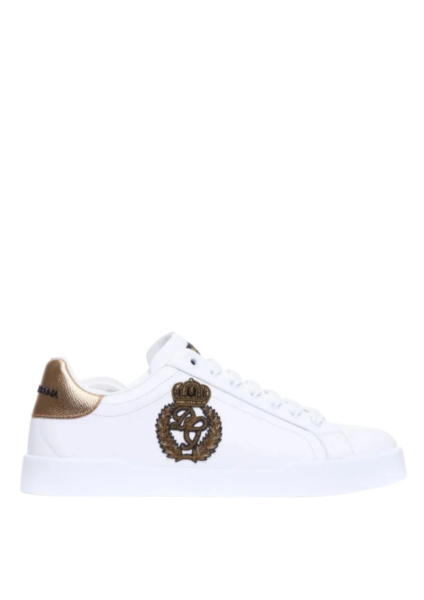 へ DOLCE&GABBANA SNEAKERS DOLCE & GABBANA, Portofino, Crown Patch, White
