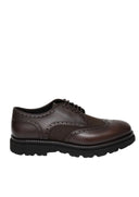 Pantofi FRANCESCHETTI, Brogue Style, Leather Detail, Dark Brown