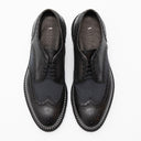 Pantofi FRANCESCHETTI, Brogue Style, Leather Detail, Black