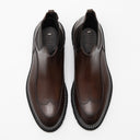 Ghete FRANCESCHETTI, Chelsea Style, Sturdy Sole Detail, Red Brown