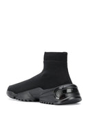 Sneakers FERRAGAMO, Stretch-knit sneakers, Black