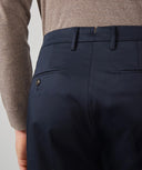 Pantaloni PAL ZILERI, Cotton Slim Fit Navy Blue