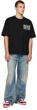 Tricou OFF WHITE, Embroidered Paisley Logo T-Shirt - Negru