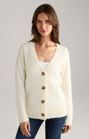 Pulover JOOP, Alpaka Mix, V Neck, Clean White