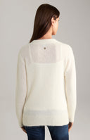 Pulover JOOP, Alpaka Mix, V Neck, Clean White