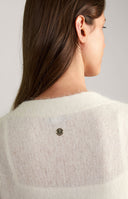 Pulover JOOP, Alpaka Mix, V Neck, Clean White