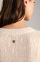 Pulover JOOP, Interwoven Sequins, Alpaka, Beige