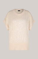 Pulover JOOP, Interwoven Sequins, Alpaka, Beige