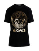 TRICOU VERSACE, Imprimeu Gold, Negru