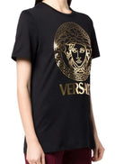 TRICOU VERSACE, Imprimeu Gold, Negru