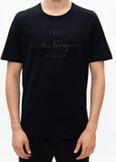Tricou SALVATORE FERRAGAMO, Imprimeu Frontal, Negru