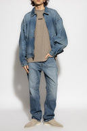 Tricou FEAR OF GOD, Front Logo Insert, Cotton, Grey