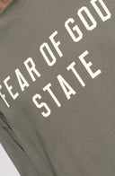 Tricou FEAR OF GOD, Essentials GREEN T-shirt with printed logo