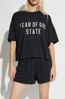 Tricou FEAR OF GOD,Essentials BLACK T-shirt with printed logo