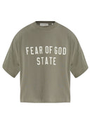 Tricou FEAR OF GOD,  Essentials GREEN T-shirt with printed logo