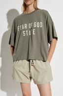 Tricou FEAR OF GOD,  Essentials GREEN T-shirt with printed logo