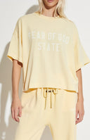 Tricou FEAR OF GOD, Essentials YELLOW T-shirt with printed logo