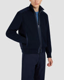 Jacheta PAUL&SHARK, Zip-up cardigan in Soft Cool Touch wool with Typhoon® Re-4x4 Stretch details