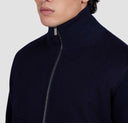 JACHETA Paul & Shark,, Wool and cashmere Hybrid blouson,Bleumarin