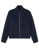 JACHETA Paul & Shark,, Wool and cashmere Hybrid blouson,Bleumarin