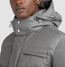 Geaca PAUL&SHARK, Wool and silk puffer jacket with contrast inserts