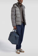 Geaca PAUL&SHARK, Wool and silk puffer jacket with contrast inserts