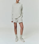 Pantaloni scurti, FEAR OF GOD, Label, Relaxed Fit, Heather Stone Grey