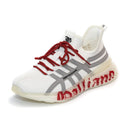 Sneakers JOHN GALLIANO, Knit Print Gazette, Rosu