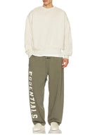 Hanorac FEAR OF GOD, ESSENTIALS Classic Crewneck Sweatshirt, Crem