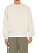 Hanorac FEAR OF GOD, ESSENTIALS Classic Crewneck Sweatshirt, Crem