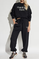 Bluza FEAR OF GOD, Essentials BLACK Sweatshirt with embroidered logo