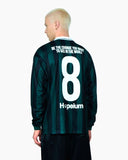 Tricou polo HOPEIUM Football Striped cu maneca lunga – Verde