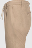 Pantaloni GRAN SASSO, Pinstriped trousers with pleats, beige
