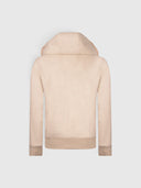 Jacheta GRAN SASSO,Zip-up jacket with hood in flannel and eco fur