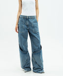 Blugi THE ATTICO, Vintage Deisgn, Oversized, Blue