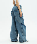 Blugi THE ATTICO, Vintage Deisgn, Oversized, Blue