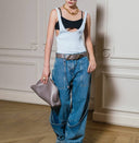 Blugi THE ATTICO, Vintage Deisgn, Oversized, Blue