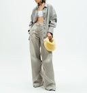 Blugi THE ATTICO, Vintage Deisgn, Oversized, Grey