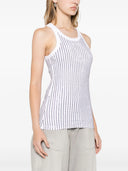 Top THE ATTICO, Crystal-Embellished Tank,White