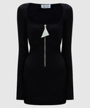 Rochie THE ATTICO, Mini, Logo Insert, Black