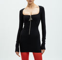 Rochie THE ATTICO, Mini, Logo Insert, Black
