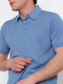 Tricou Paolo Pecora, Guler Polo, Albastru