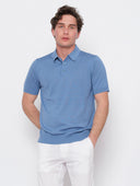 Tricou Paolo Pecora, Guler Polo, Albastru
