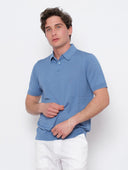 Tricou Paolo Pecora, Guler Polo, Albastru