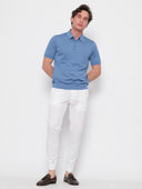 Tricou Paolo Pecora, Guler Polo, Albastru