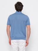 Tricou Paolo Pecora, Guler Polo, Albastru