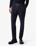PANTALONI CORNELIANI, Stretch Micro Wool, Navy Blue