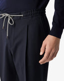 PANTALONI CORNELIANI, Stretch Micro Wool, Navy Blue