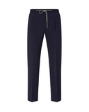 PANTALONI CORNELIANI, technical wool fabric joggers, Navy Blue