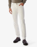 BLUGI CORNELIANI, Stretch Denim, 5 Pocket, Slim Fit, White